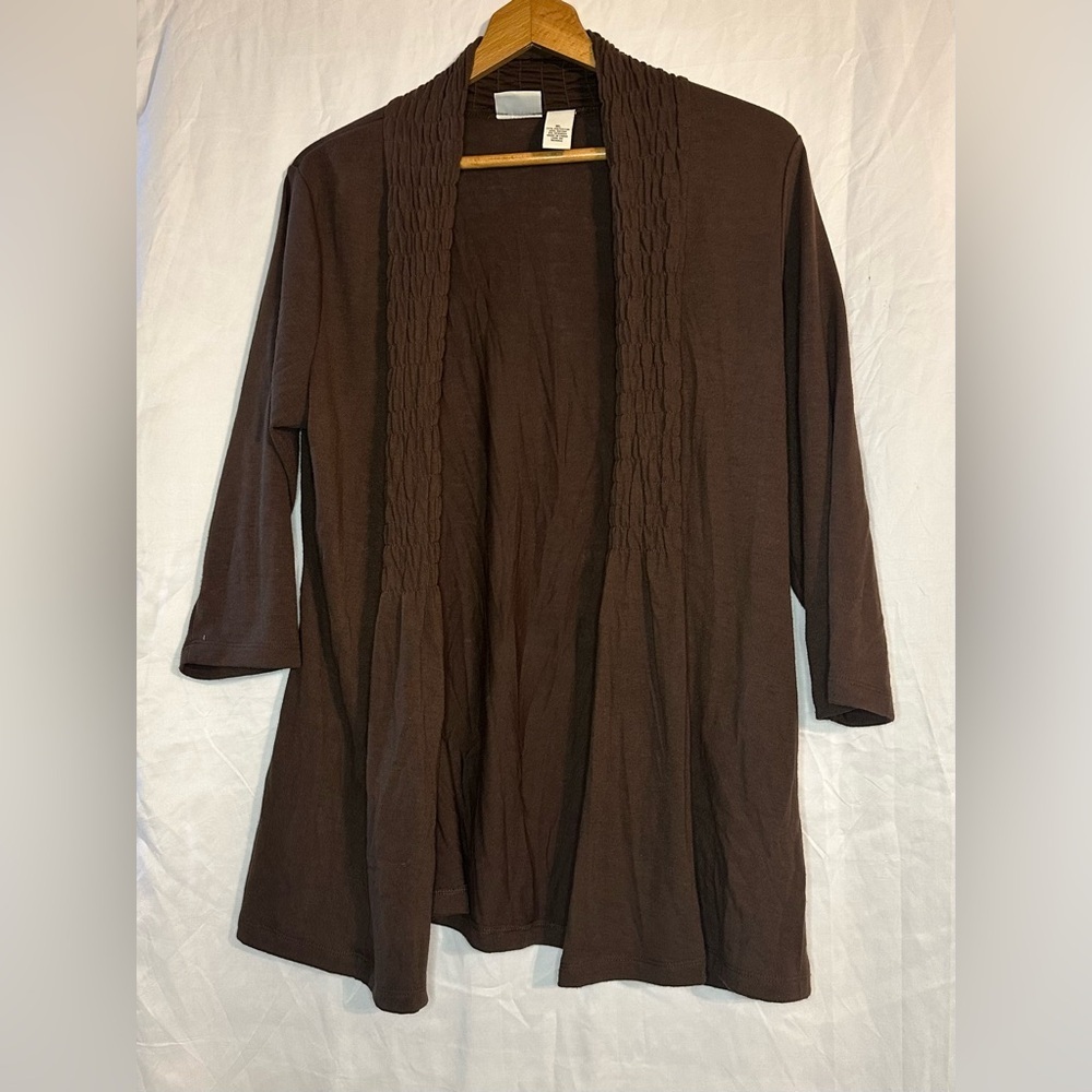 Kim Rogers Women’s Brown 3/4 Sleeve Cardigan size X-Large